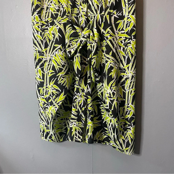 MICHAEL KORS Sleeveless Bamboo Knot Shirt Dress size 12 pear/black - Picture 3 of 12